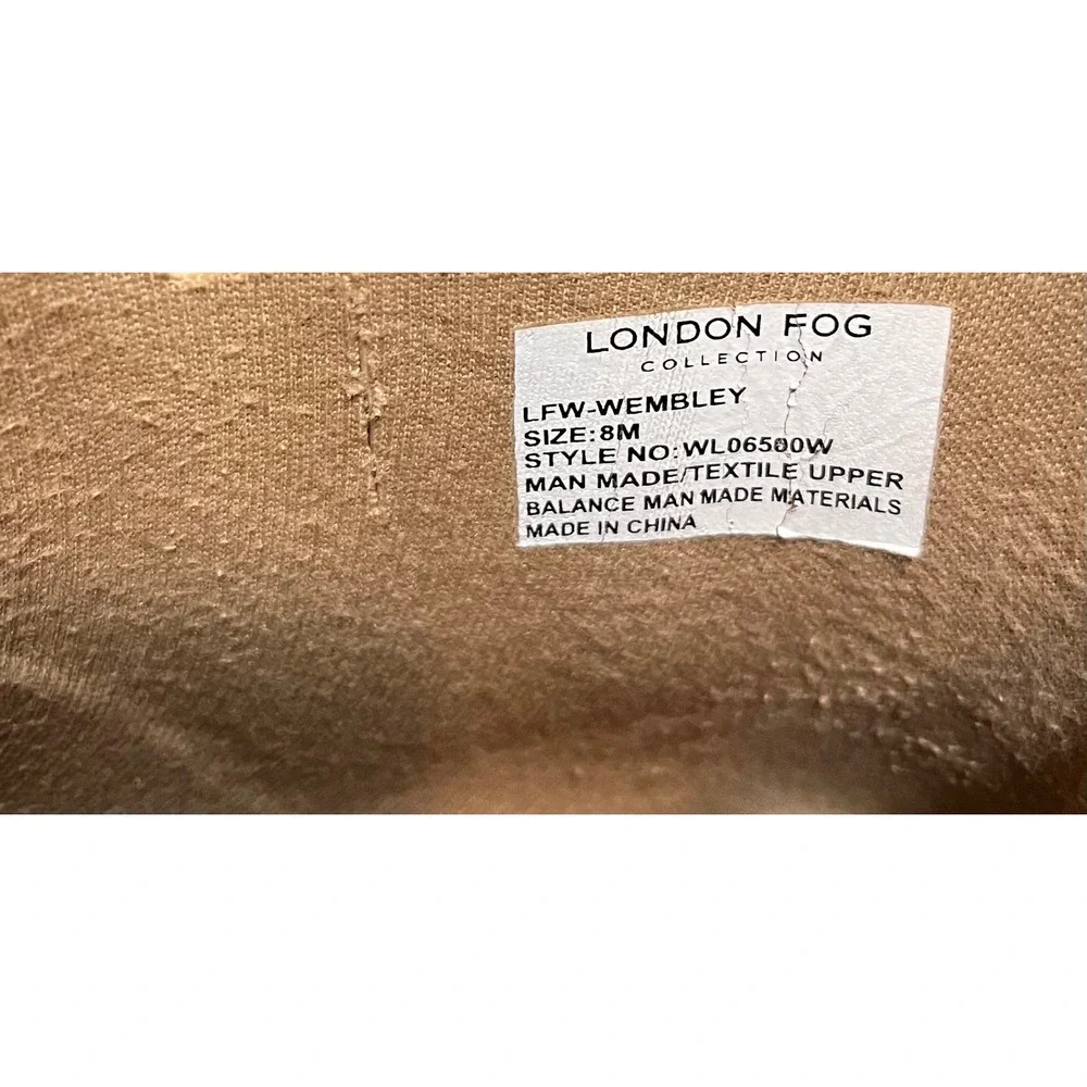 London Fog Womens Wembley Champagne Gold Rain Boots Ankle Rubber Waterproof Sz 8